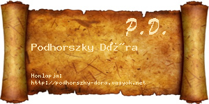 Podhorszky Dóra névjegykártya