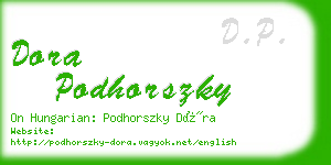 dora podhorszky business card